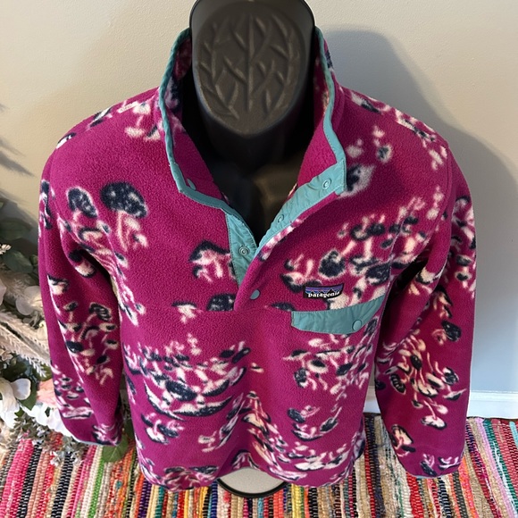 Patagonia Synchilla Fleece Pullover Jacket Mushroom Forest Purple Large - Picture 5 of 7